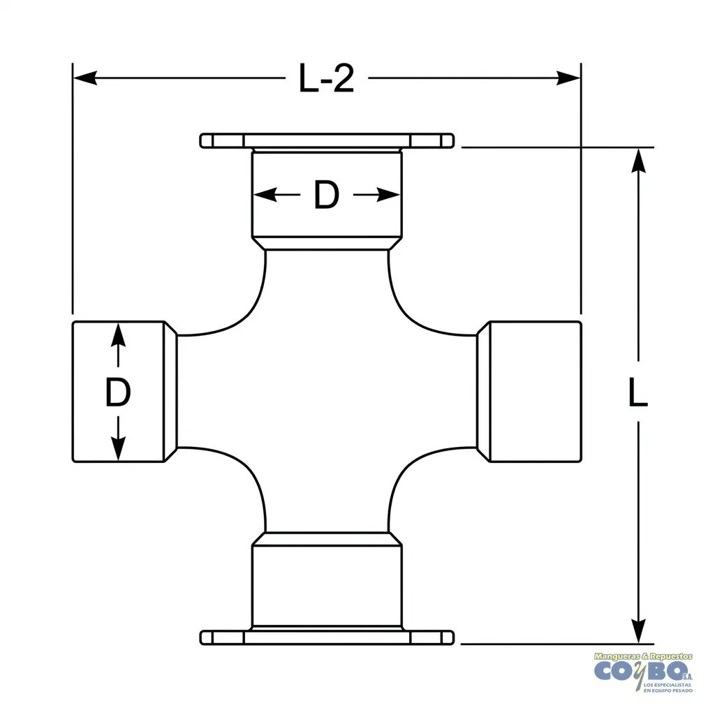 UNION BARRA D=1-15/16 L=6-3/32 (6.094) L - Imagen 1